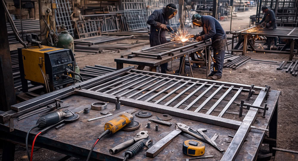 Professional engineering team working on structural steel project in Kenya