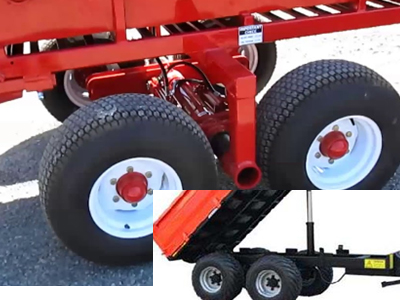 4-ton low-speed farm trailer fabrication with hydraulic tipping for fertilizers and grains