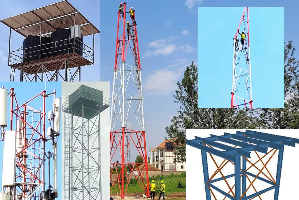 Communication tower installation Kenya - Telecom infrastructure