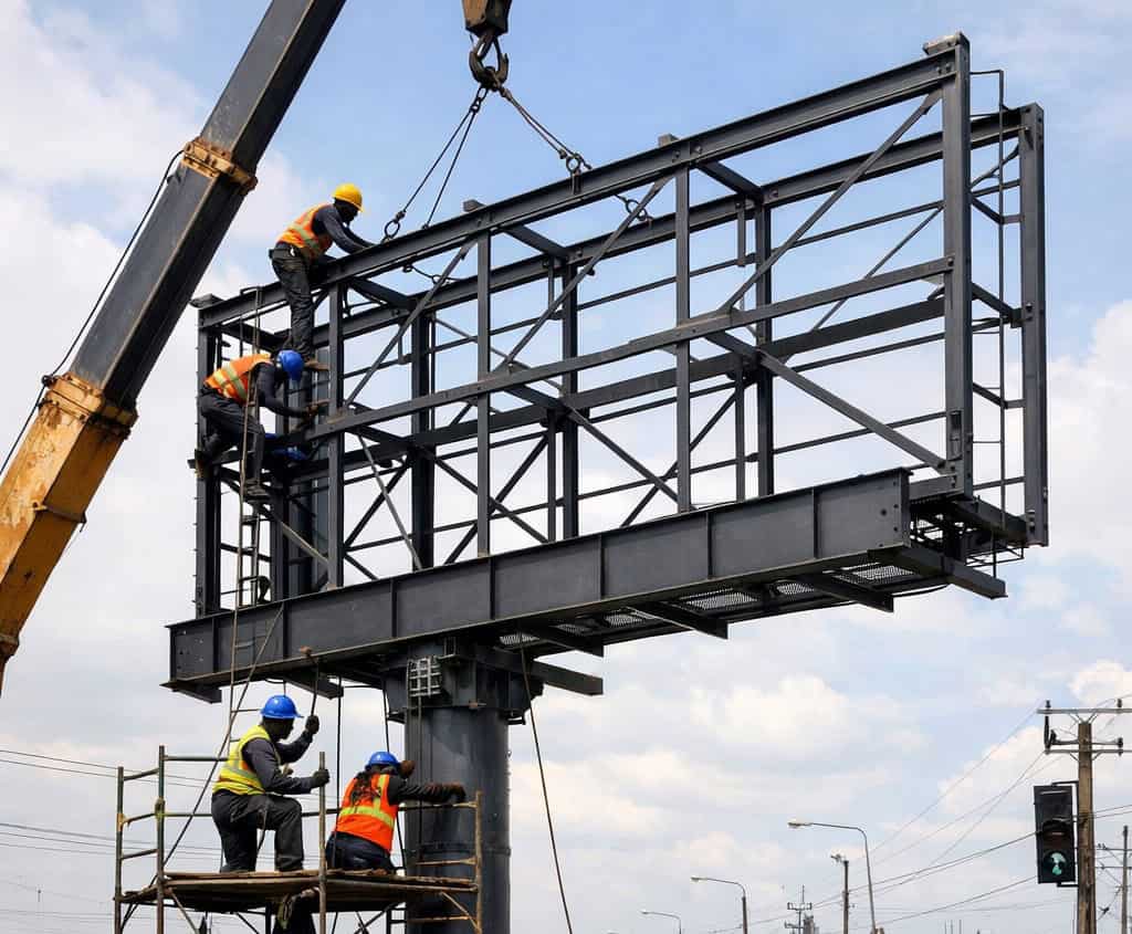 Steel billboard fabrication for advertising Kenya