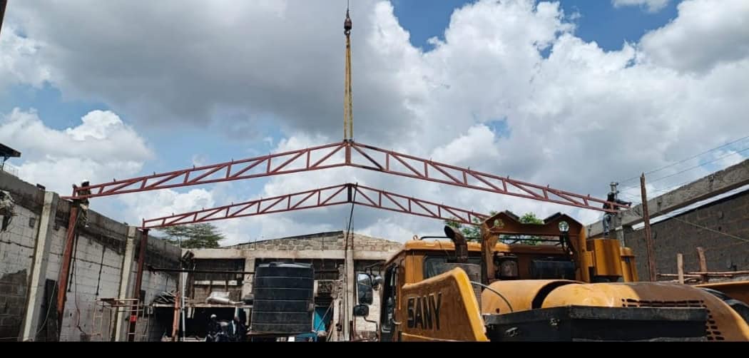 Commercial building steel framework in Mombasa Kenya